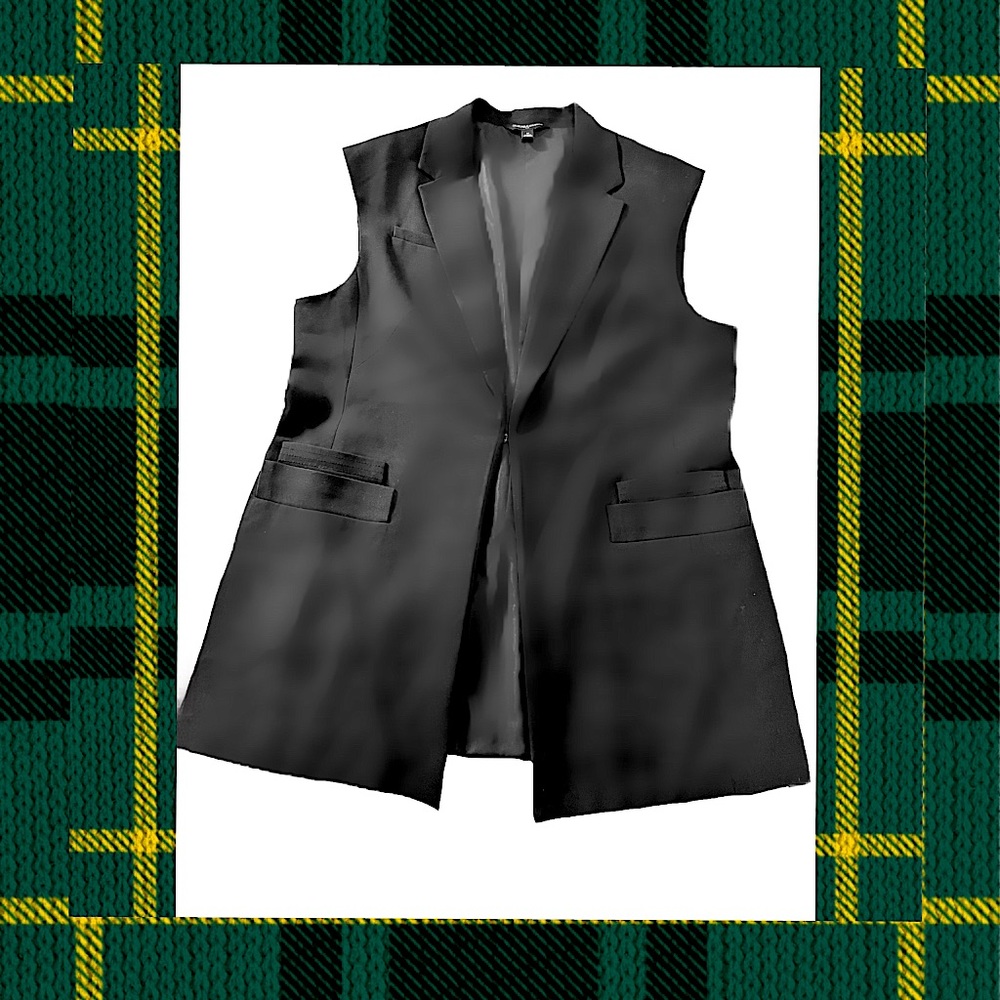 Banana Republic, sleeveless, black, jacket, size M.